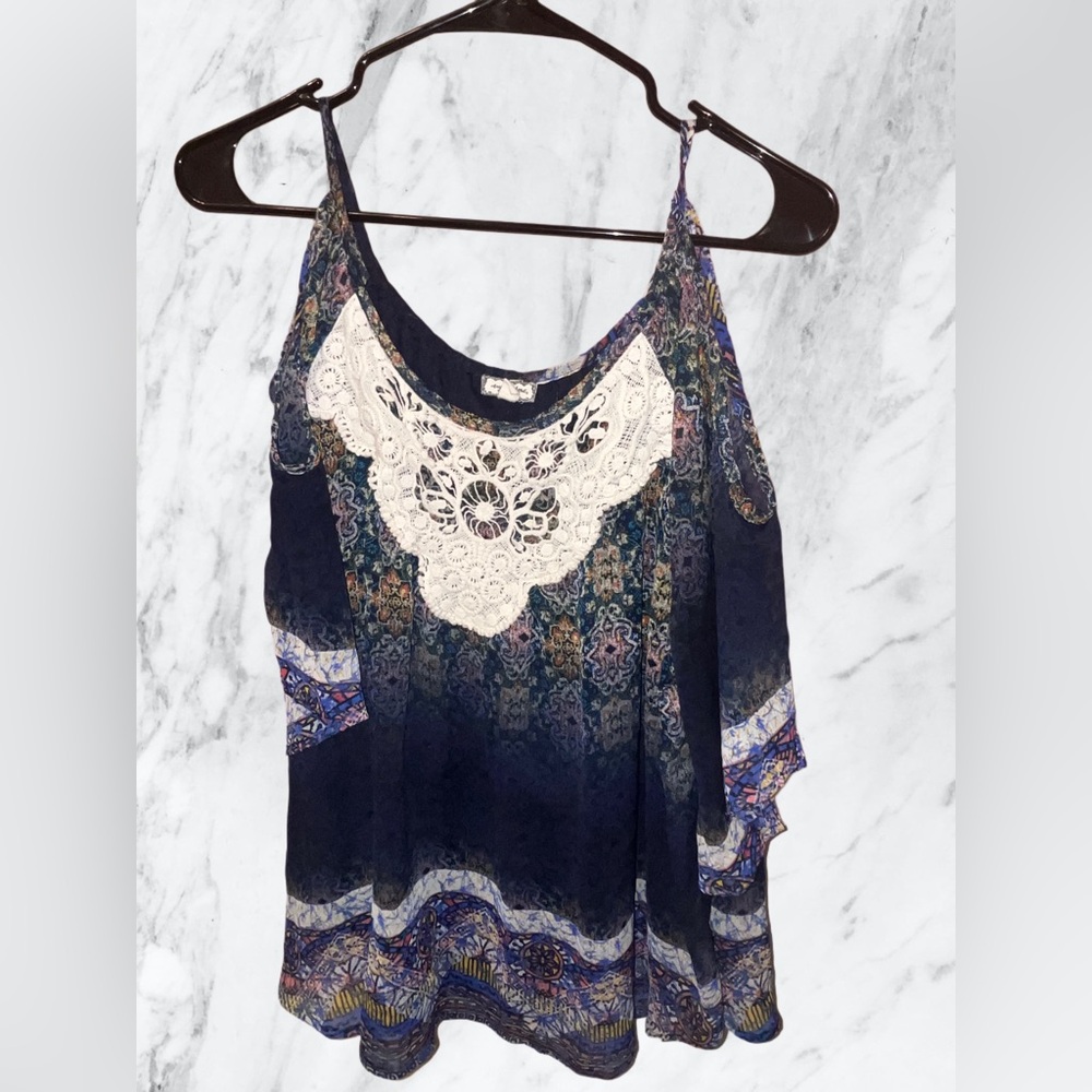 Short Sleeve Cold Shoulder Top